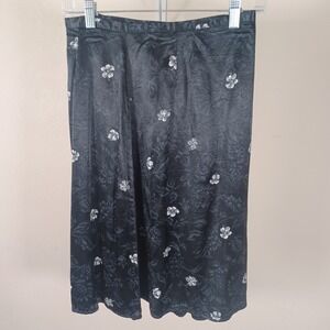 Bentley‎ Vintage Whimsigoth Micro Floral Metallic Shimmer Fairy Skirt 8
